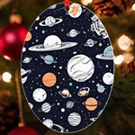 Space Galaxy Universe Stars Sky UV Print Acrylic Ornament Oval