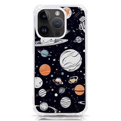 Space Galaxy Universe Stars Sky iPhone 14 Pro TPU UV Print Case from ArtsNow.com Front