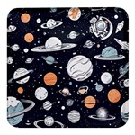 Space Galaxy Universe Stars Sky Square Glass Fridge Magnet (4 pack)