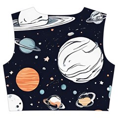 Space Galaxy Universe Stars Sky Trumpet Sleeve Cropped Top from ArtsNow.com Back