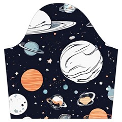 Space Galaxy Universe Stars Sky Trumpet Sleeve Cropped Top from ArtsNow.com Sleeve Left