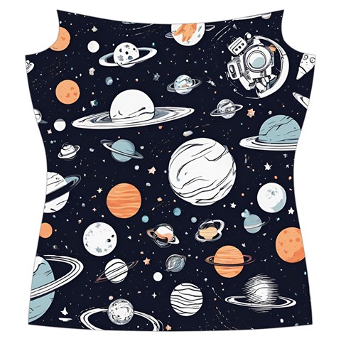 Space Galaxy Universe Stars Sky Women s Cut Out Long Sleeve T Front