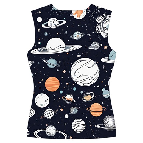 Space Galaxy Universe Stars Sky Women s Cut Out Long Sleeve T Back