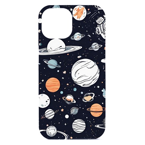 Space Galaxy Universe Stars Sky iPhone 15 Black UV Print PC Hardshell Case from ArtsNow.com Front