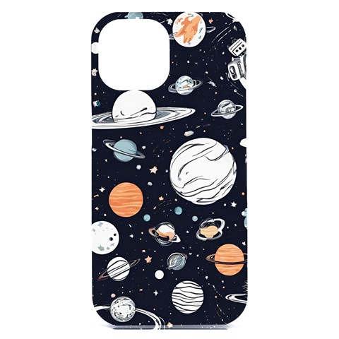 Space Galaxy Universe Stars Sky iPhone 15 Plus Black UV Print PC Hardshell Case from ArtsNow.com Front