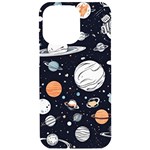 Space Galaxy Universe Stars Sky iPhone 15 Pro Max Black UV Print PC Hardshell Case