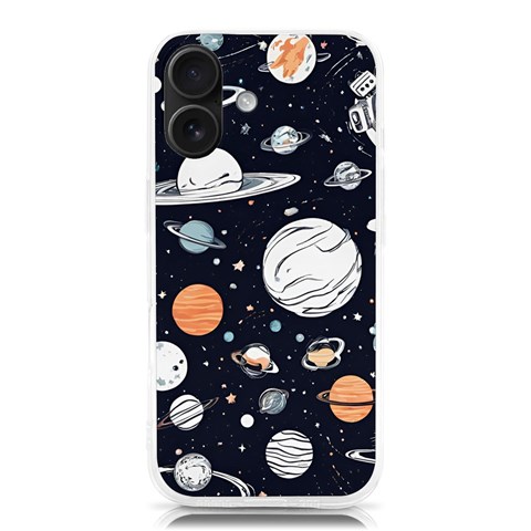 Space Galaxy Universe Stars Sky iPhone 16 TPU UV Print Case from ArtsNow.com Front