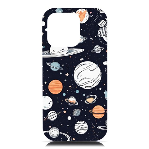 Space Galaxy Universe Stars Sky iPhone 16 Pro Max Black UV Print PC Hardshell Case from ArtsNow.com Front