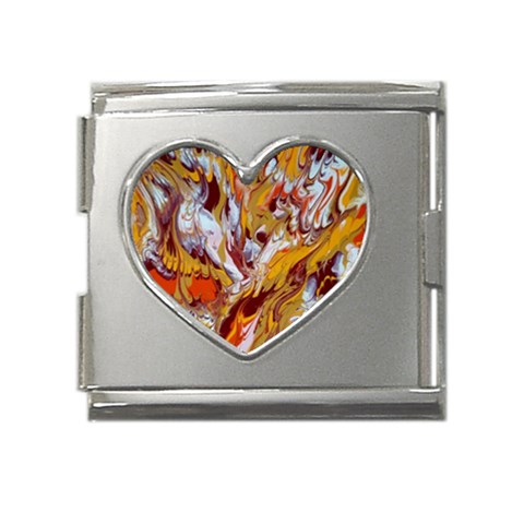 Phoenix Mega Link Heart Italian Charm (18mm) from ArtsNow.com Front