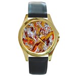 Phoenix Round Gold Metal Watch