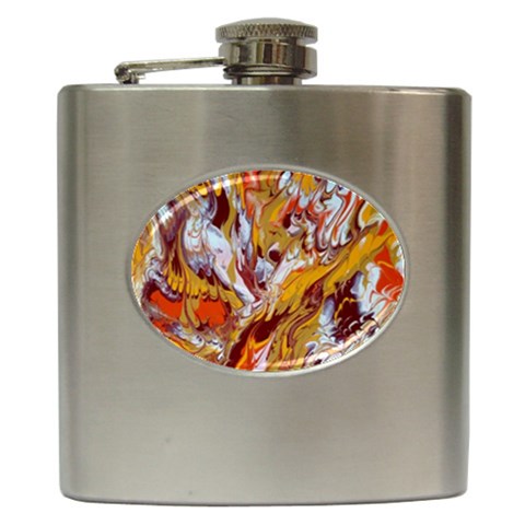 Phoenix Hip Flask (6 oz) from ArtsNow.com Front