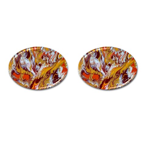 Phoenix Cufflinks (Oval) from ArtsNow.com Front(Pair)