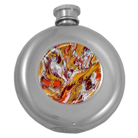 Phoenix Round Hip Flask (5 oz) from ArtsNow.com Front