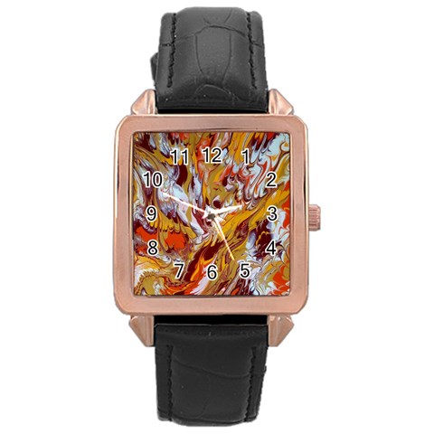 Phoenix Rose Gold Leather Watch  from ArtsNow.com Front