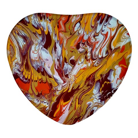 Phoenix Heart Glass Fridge Magnet (4 pack) from ArtsNow.com Front