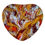 Phoenix Heart Glass Fridge Magnet (4 pack)