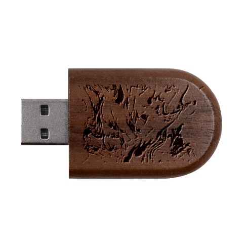 Phoenix Wood Oval USB Flash Drive from ArtsNow.com USB