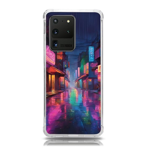 Abstract City Scape Samsung Galaxy S20 Ultra 6.9 Inch TPU UV Case from ArtsNow.com Front