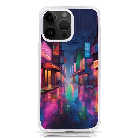 Abstract City Scape iPhone 14 Pro Max TPU UV Print Case from ArtsNow.com Front