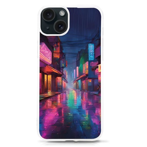 Abstract City Scape iPhone 15 TPU UV Print Case from ArtsNow.com Front