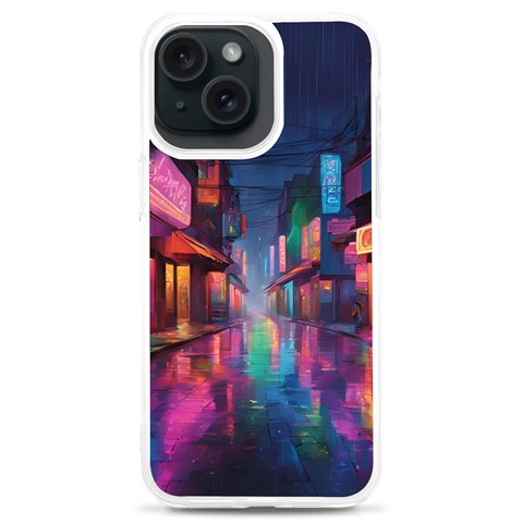 Abstract City Scape iPhone 15 Plus TPU UV Print Case from ArtsNow.com Front