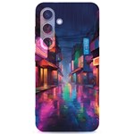 Abstract City Scape Samsung Galaxy S24 6.2 Inch Black TPU UV Case