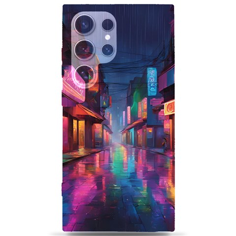 Abstract City Scape Samsung Galaxy S24 Ultra 6.9 Inch Black TPU UV Case from ArtsNow.com Front