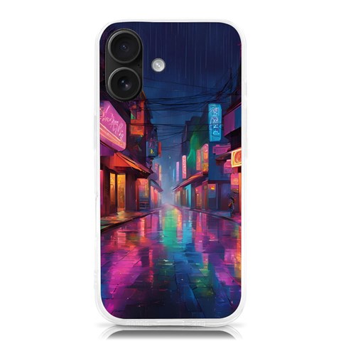 Abstract City Scape iPhone 16 TPU UV Print Case from ArtsNow.com Front