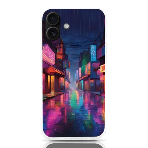 Abstract City Scape iPhone 16 Plus TPU UV Print Case from ArtsNow.com Front