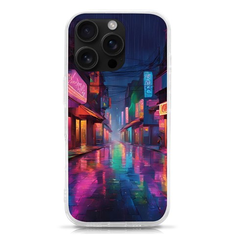 Abstract City Scape iPhone 16 Pro TPU UV Print Case from ArtsNow.com Front