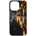 Rainy City Street iPhone 15 Pro Max Black UV Print PC Hardshell Case