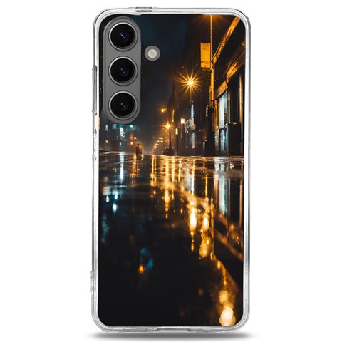 Rainy City Street Samsung Galaxy S24 6.2 Inch TPU UV Case from ArtsNow.com Front