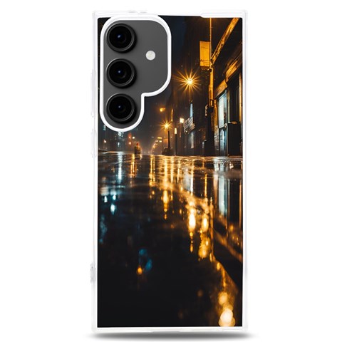 Rainy City Street Samsung Galaxy S24 Plus 6.7 Inch TPU UV Case from ArtsNow.com Front