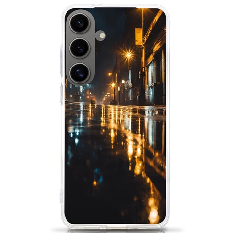 Rainy City Street Samsung Galaxy S24 Ultra 6.9 Inch TPU UV Case from ArtsNow.com Front