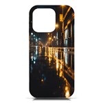 Rainy City Street iPhone 16 Pro Black UV Print PC Hardshell Case