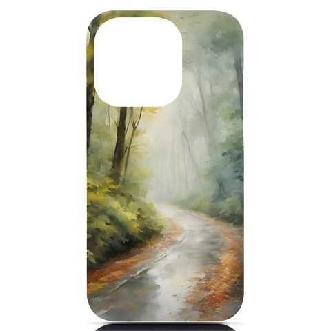 Woods path  iPhone 14 Pro Black UV Print PC Hardshell Case from ArtsNow.com Front