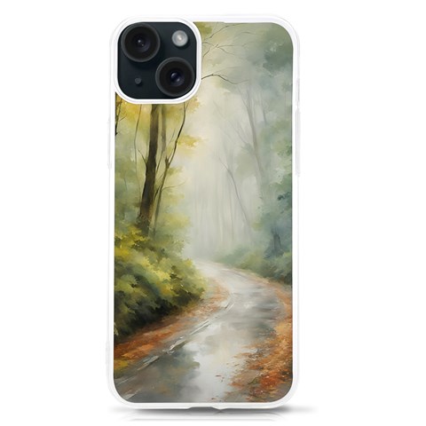 Woods path  iPhone 15 TPU UV Print Case from ArtsNow.com Front