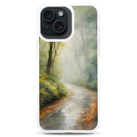 Woods path  iPhone 15 Plus TPU UV Print Case from ArtsNow.com Front