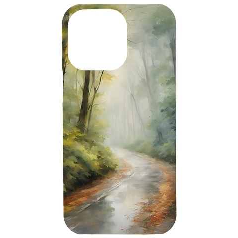 Woods path  iPhone 15 Pro Max Black UV Print PC Hardshell Case from ArtsNow.com Front