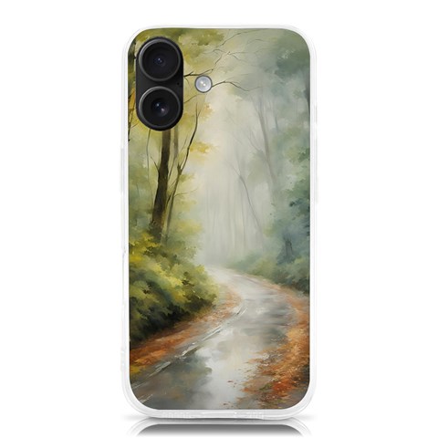 Woods path  iPhone 16 TPU UV Print Case from ArtsNow.com Front