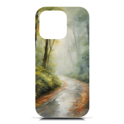 Woods path  iPhone 16 Pro Black UV Print PC Hardshell Case from ArtsNow.com Front