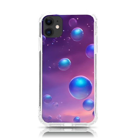 Bubbles iPhone 11 TPU UV Print Case from ArtsNow.com Front