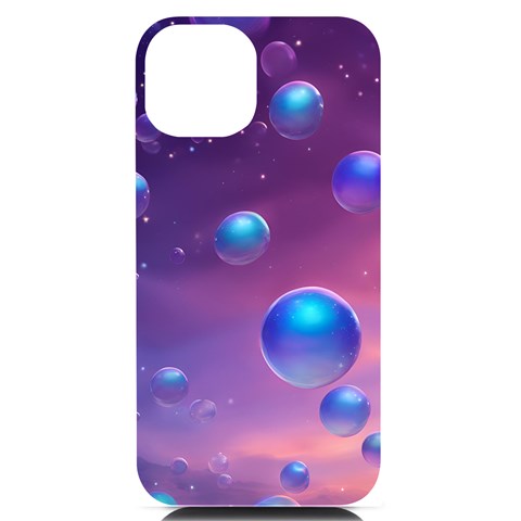 Bubbles iPhone 14 Black UV Print PC Hardshell Case from ArtsNow.com Front