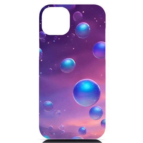 Bubbles iPhone 14 Plus Black UV Print PC Hardshell Case from ArtsNow.com Front