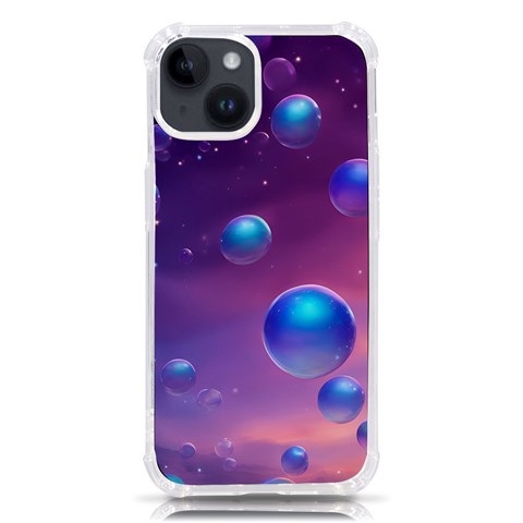 Bubbles iPhone 14 TPU UV Print Case from ArtsNow.com Front