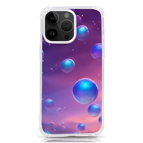 Bubbles iPhone 14 Pro Max TPU UV Print Case from ArtsNow.com Front