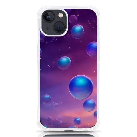 Bubbles iPhone 13 TPU UV Print Case from ArtsNow.com Front