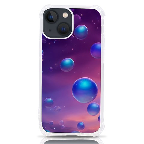 Bubbles iPhone 13 mini TPU UV Print Case from ArtsNow.com Front