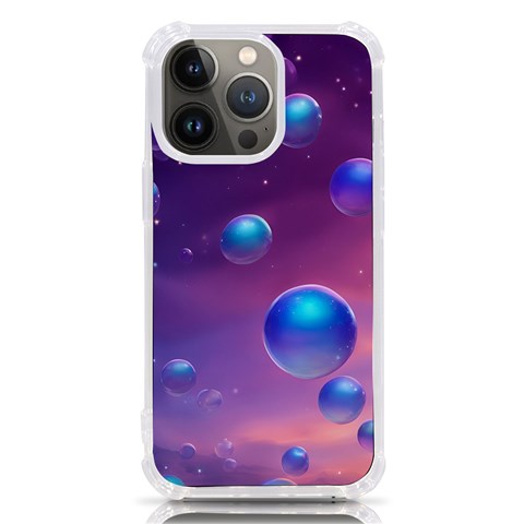 Bubbles iPhone 13 Pro TPU UV Print Case from ArtsNow.com Front