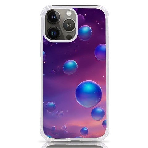 Bubbles iPhone 13 Pro Max TPU UV Print Case from ArtsNow.com Front